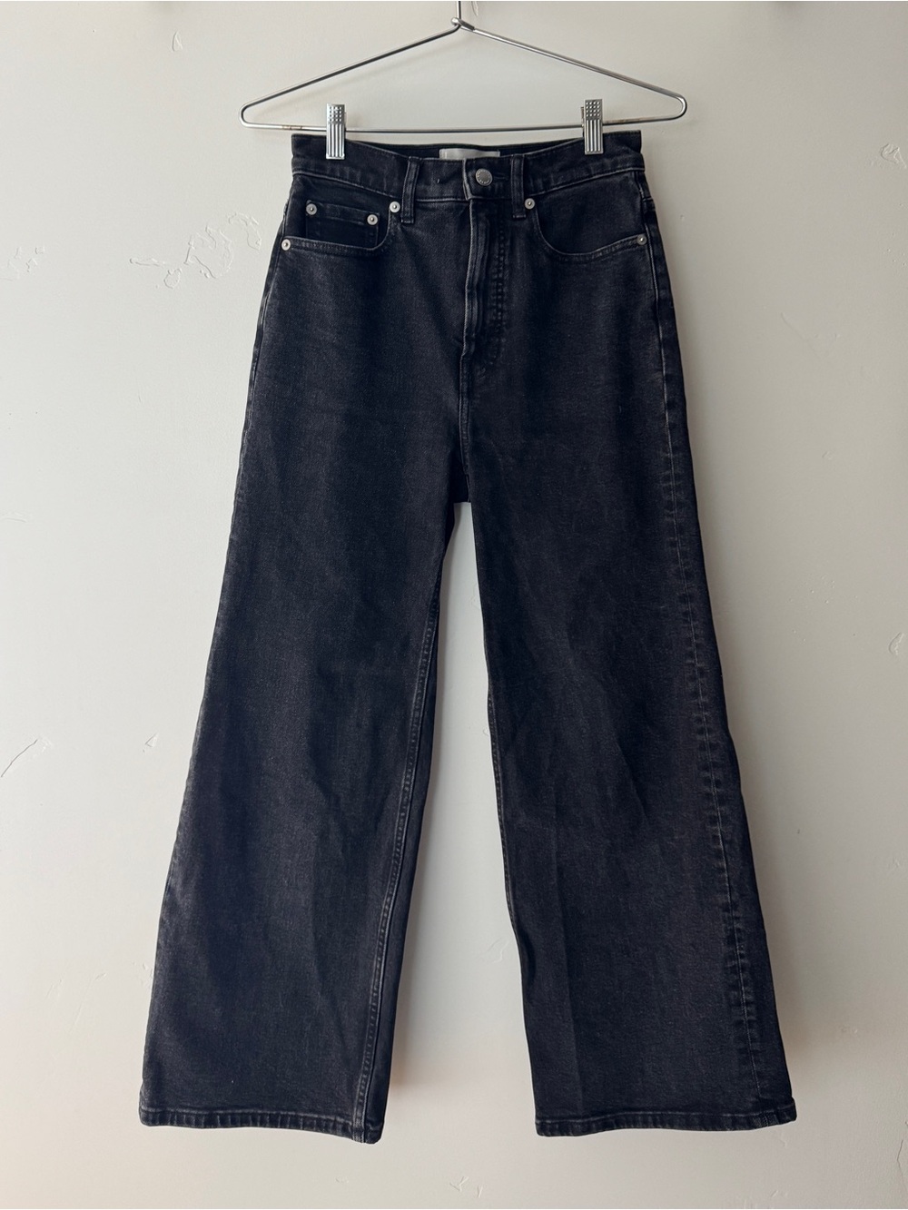 Everlane The Way-High Sailor Wide Leg Jeans, Black size 25